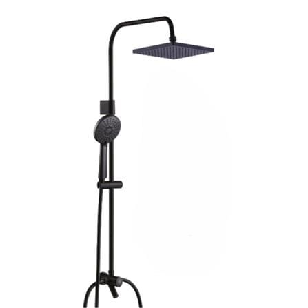 RUBINE SHOWER HEATER DC PUMP WITH RAIN SHOWER CE521D-MRSB SAND BLACK (MATTE BLACK SHOWER ACCESORIES SET)