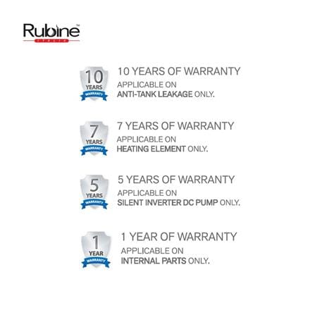 RUBINE WATER HEATER DC WITH PUMP HAND SHOWER CE521D-BSB SAND BLACK (BLACK SHOWER ACCESSORIES SET)