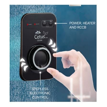 RUBINE SHOWER HEATER DC PUMP WITH RAIN SHOWER CE521D-MRCG CHAMPAGNE GOLD