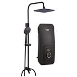 RUBINE SHOWER HEATER DC PUMP WITH RAIN SHOWER CE521D-SRSB SAND BLACK (BLACK ACCESORIES SHOWER SET)