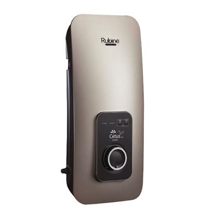 RUBINE SHOWER HEATER DC PUMP WITH HAND SHOWER CE521D-SCG CHAMPAGNE GOLD (BLACK ACCESSORIES SHOWER SET)