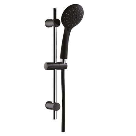 RUBINE SHOWER HEATER DC PUMP WITH HAND SHOWER CE521D-SCG CHAMPAGNE GOLD (BLACK ACCESSORIES SHOWER SET)