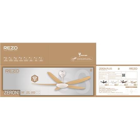 CEILING FAN ZERON PLUS 56 LIGHT WOOD REZO ABS 56"