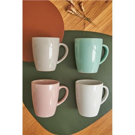 LITTLE HOMES STONEWARE MUG 14 OZ PINK