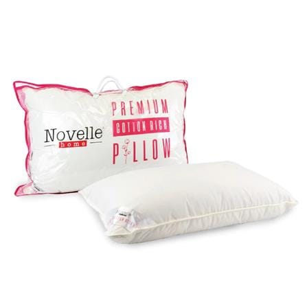 NOVELLE COTTON RICH PILLOW 48X73X14CM WHITE
