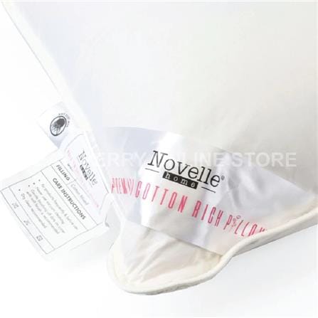 NOVELLE COTTON RICH PILLOW 48X73X14CM WHITE