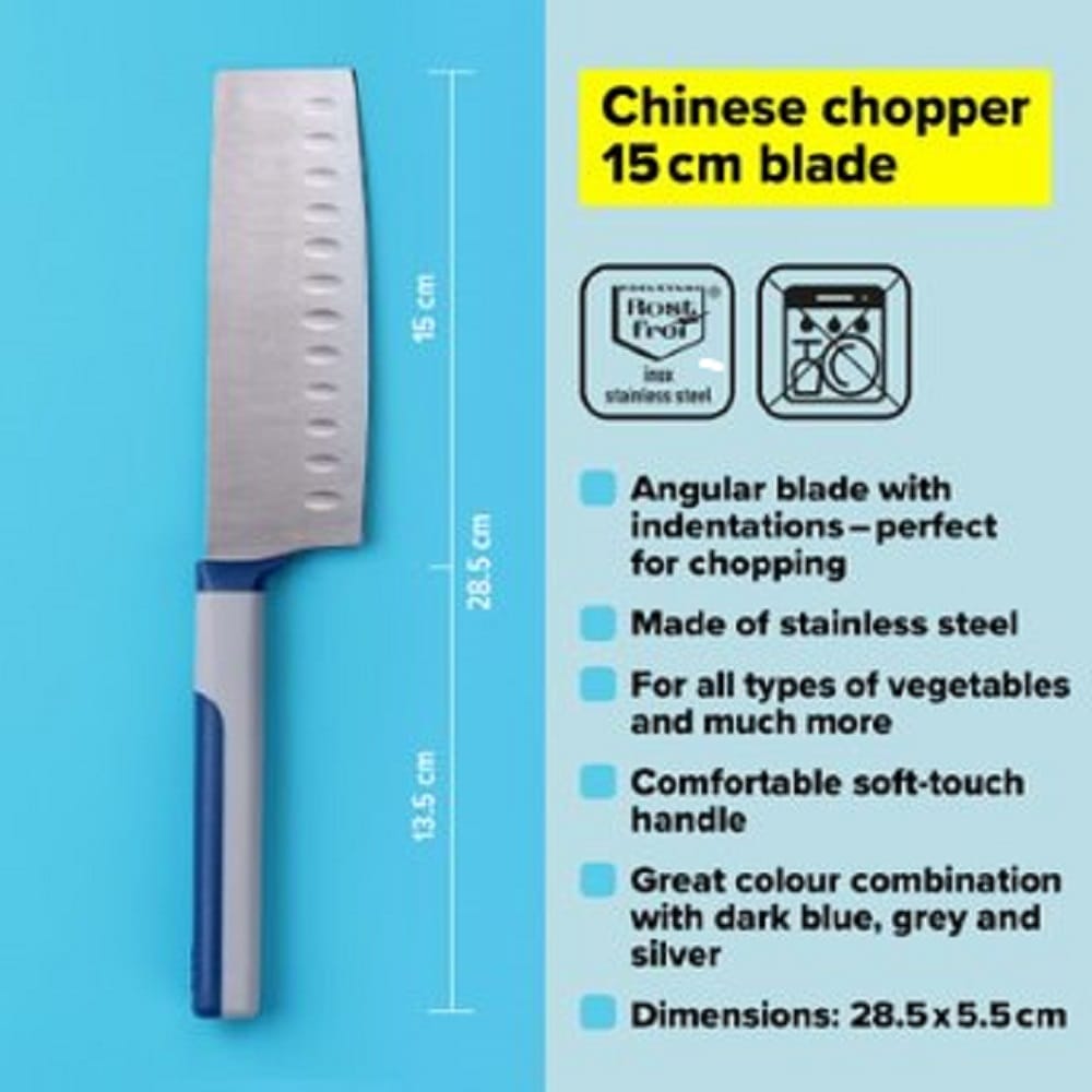 FACKELMANN TASTY CHINESE SMALL CHOPPER 6IN  WITH PP/TPR HANDLE 678247