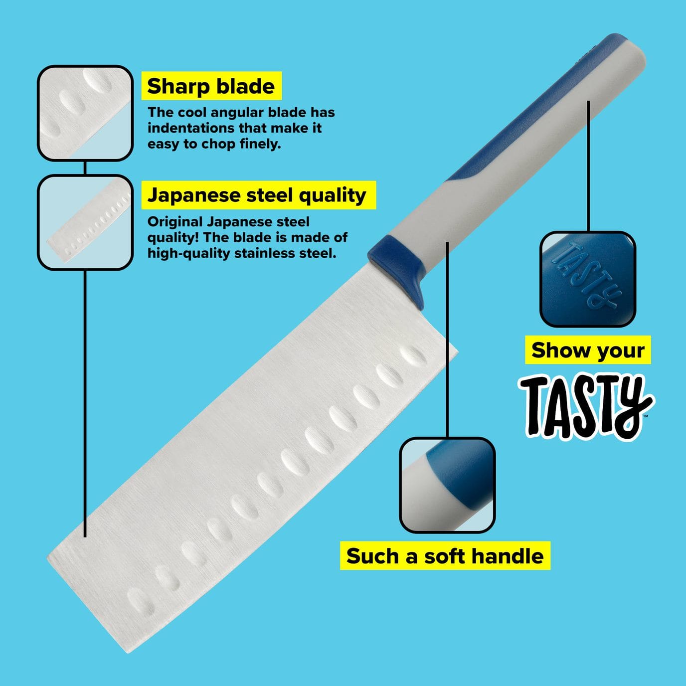 FACKELMANN TASTY CHINESE SMALL CHOPPER 6IN  WITH PP/TPR HANDLE 678247