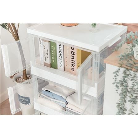 2 DOORS FRONT OPENING FOLDABLE BOX  36X51X30CM 10002 WHITE