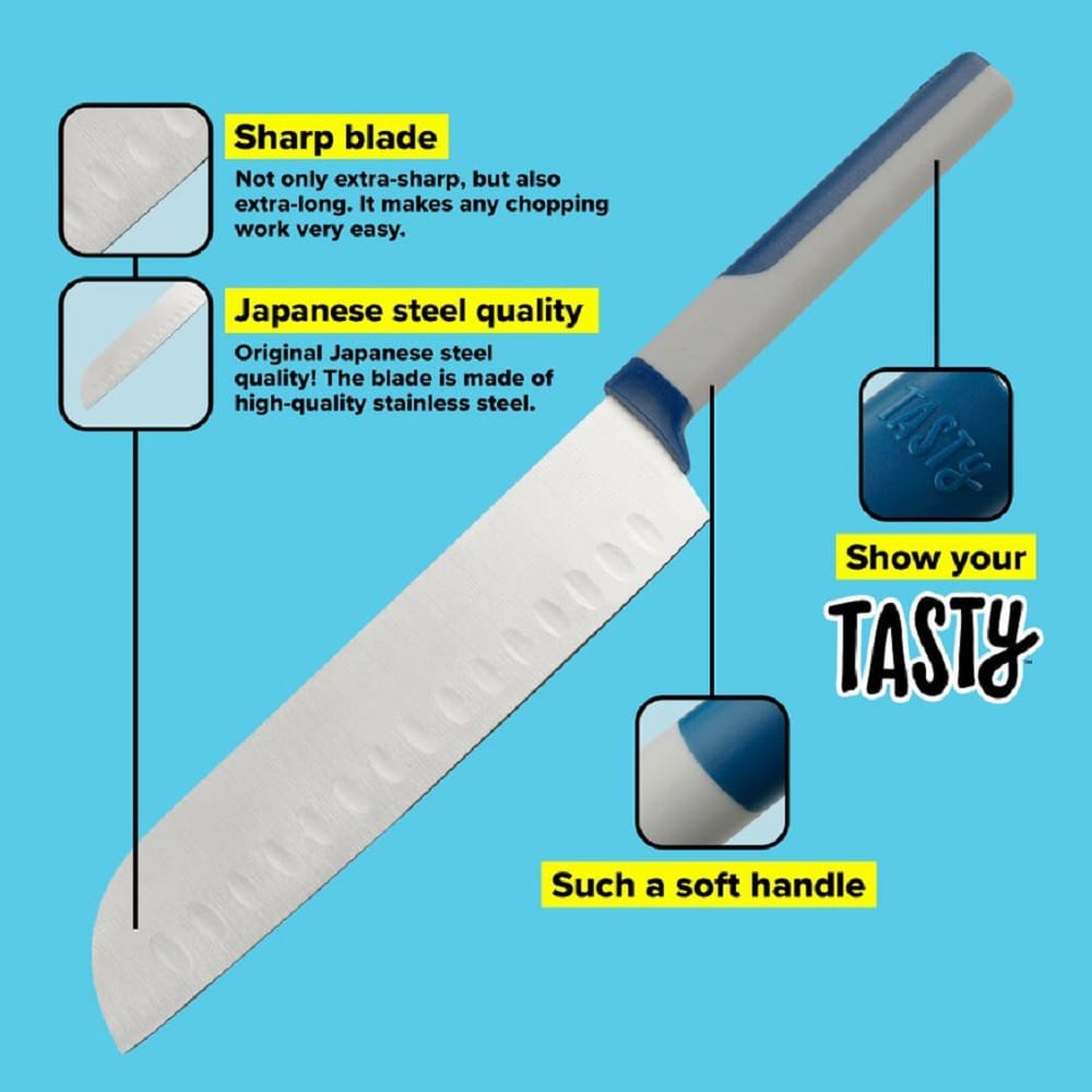 FACKELMANN TASTY SANTOKU KNIFE 7IN  WITH PP/TPR HANDLE  678244