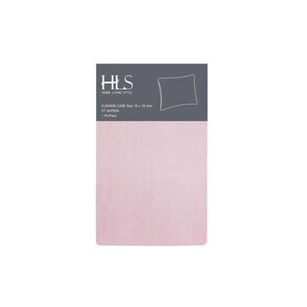 HLS COVER CUSHION CT SATEEN 16X16" PINK