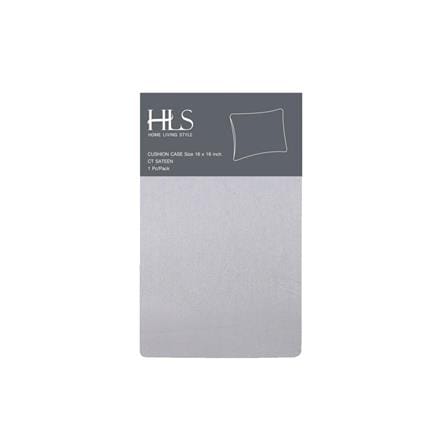 HLS COVER CUSHION CT SATEEN 16X16" LIGHT GRAY
