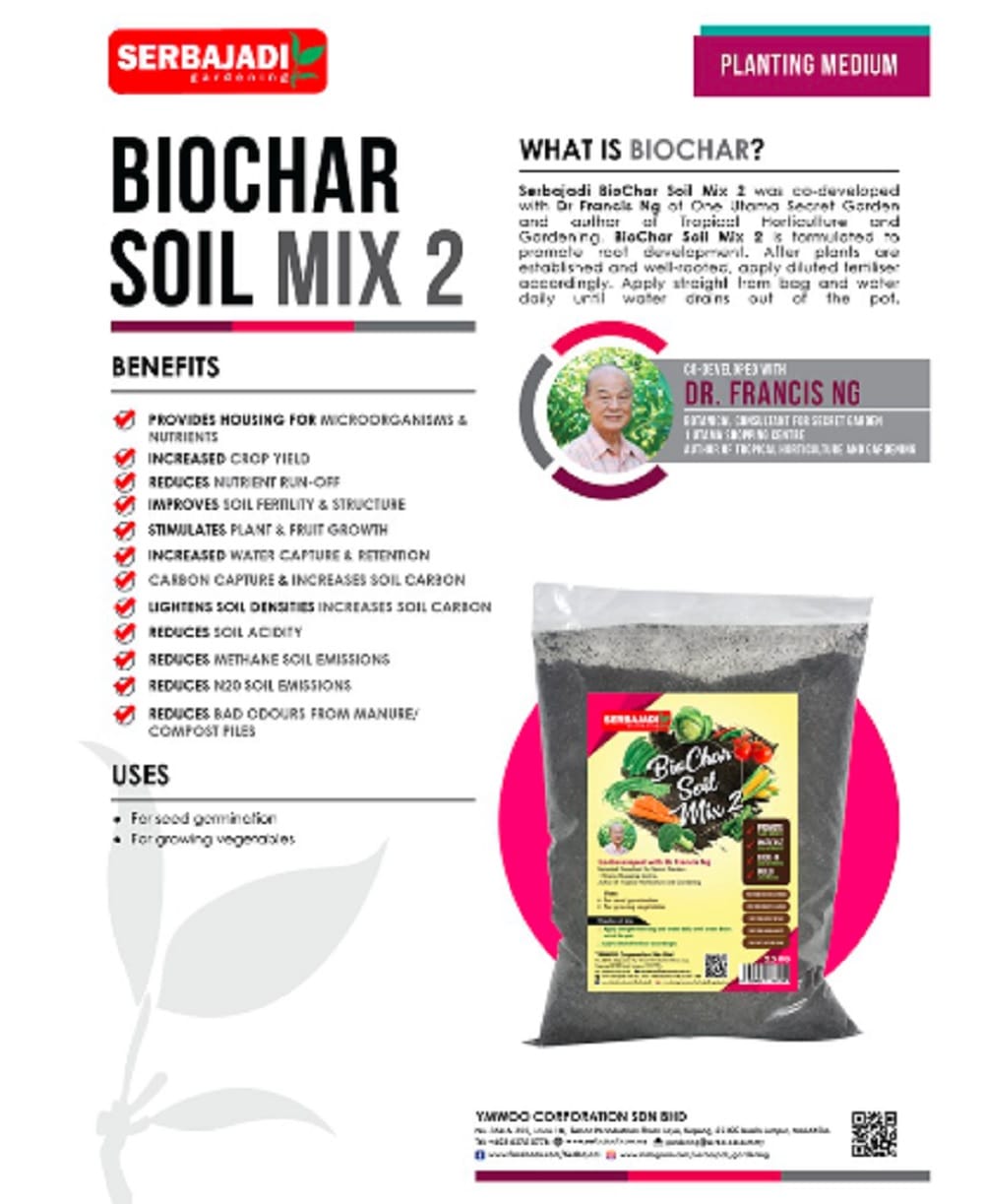 SERBAJADI BIOCHARSOIL MIX 2 (2.5KG)