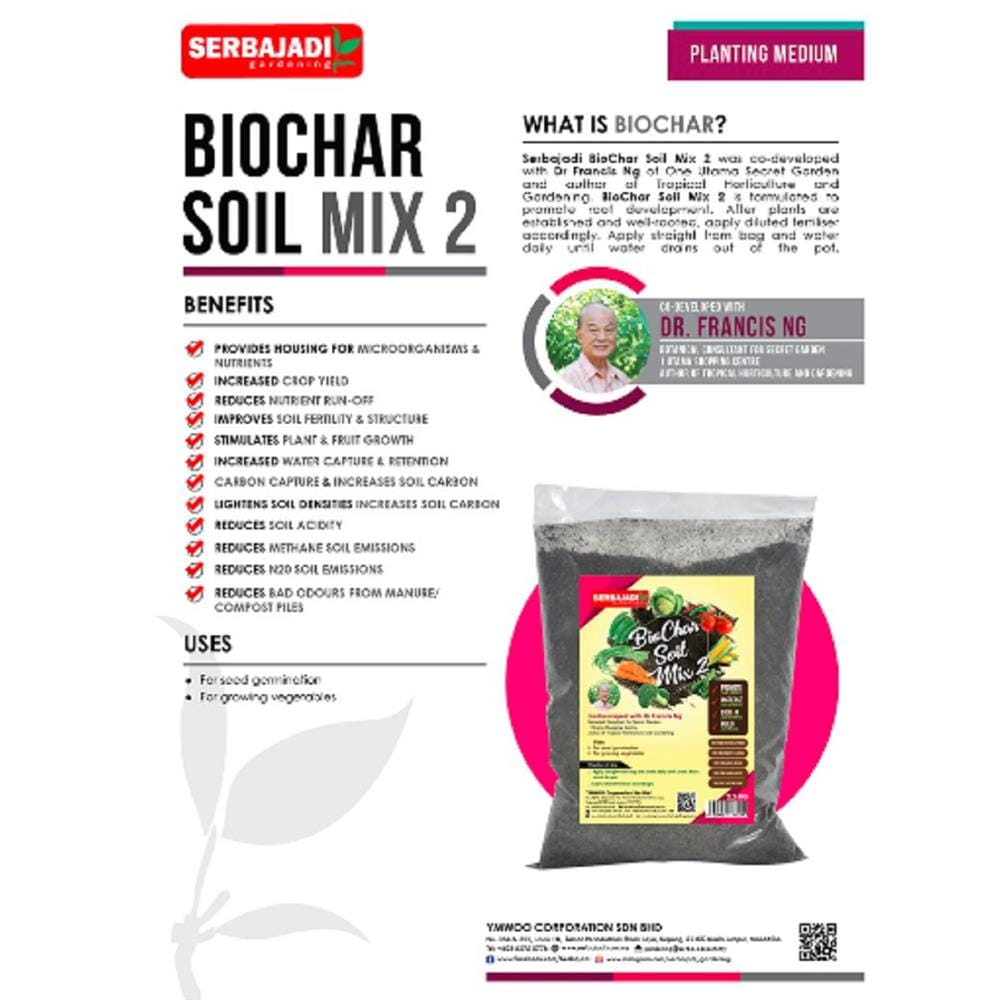 SERBAJADI BIOCHARSOIL MIX 2 (2.5KG)