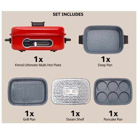 KHIND MULTI COOKER MC398R 4L WITH 4 ACCESSORIES
