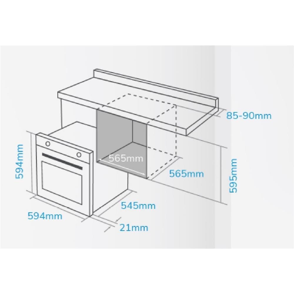 ELBA BUILT-IN OVEN DIVO EBO-N6770(BK) 67LITER 7PROGRAM ANALOGUE