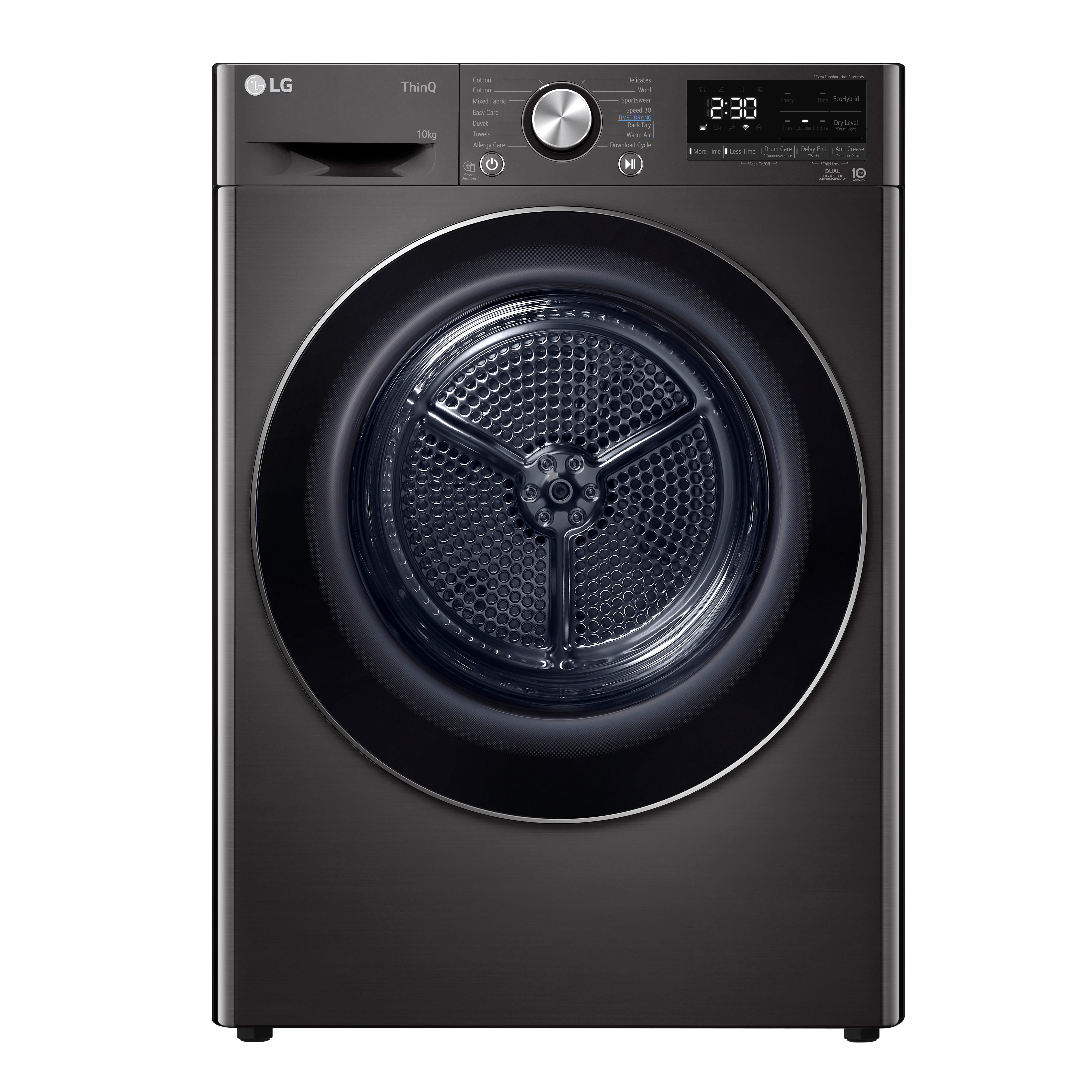 LG FRONT LOAD DRYER RH10VHP2B 10KG BLACK