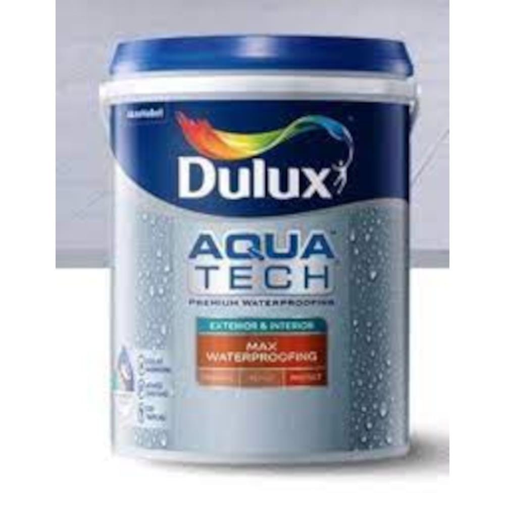DULUX AQUATECH WATERPROOF 5KG GREY INTERIOR/EXTERIOR PAINT