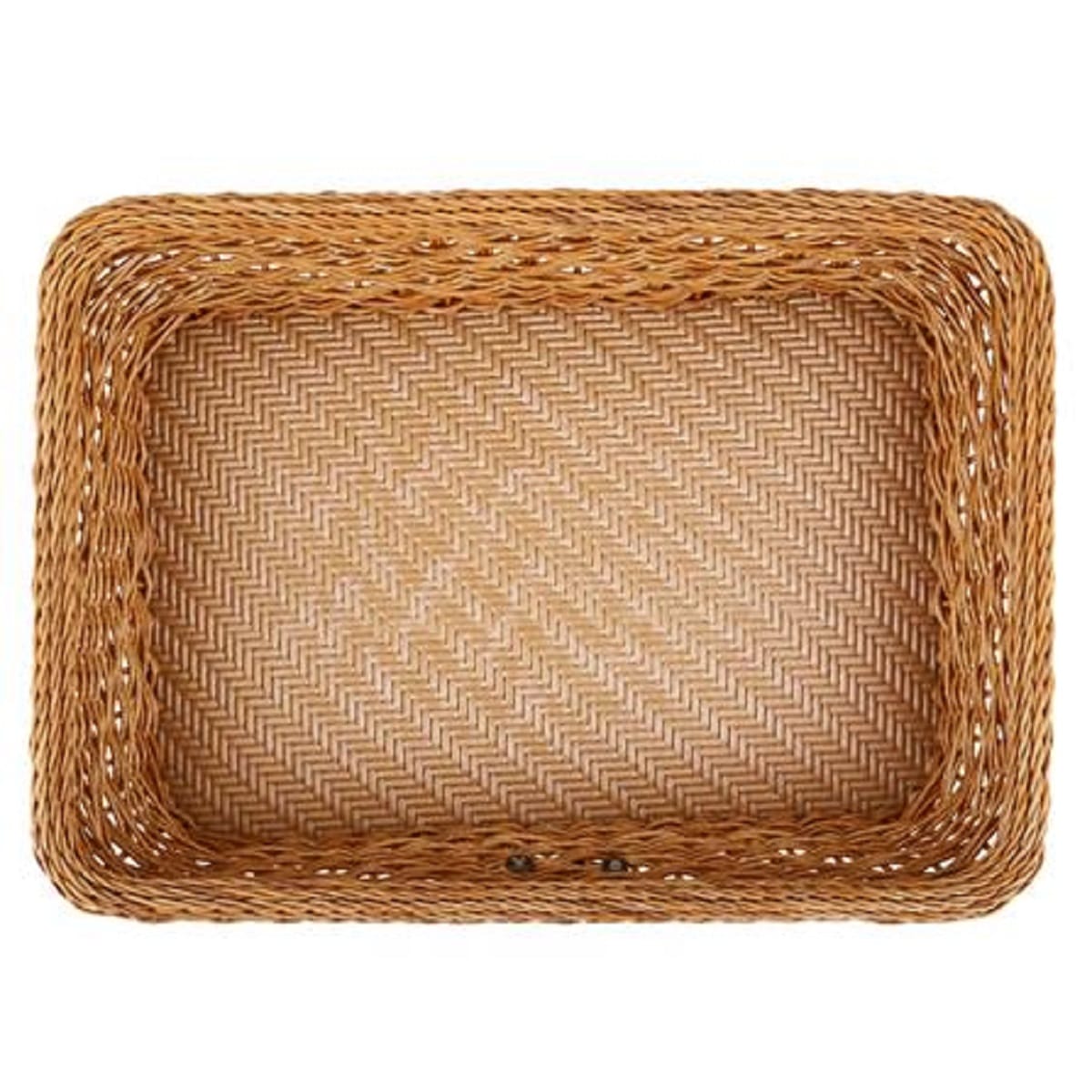 BASKET SQUARE MONARCH 36X23X7C NATURE BROWN