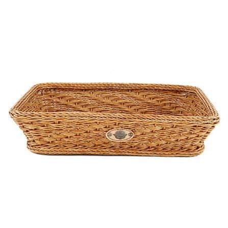 BASKET SQUARE MONARCH 36X23X7C NATURE BROWN