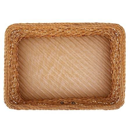 BASKET SQUARE MONARCH 36X23X7C NATURE BROWN