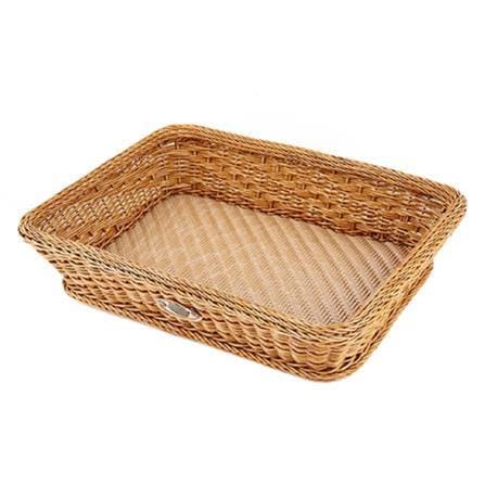 BASKET SQUARE MONARCH 36X23X7C NATURE BROWN