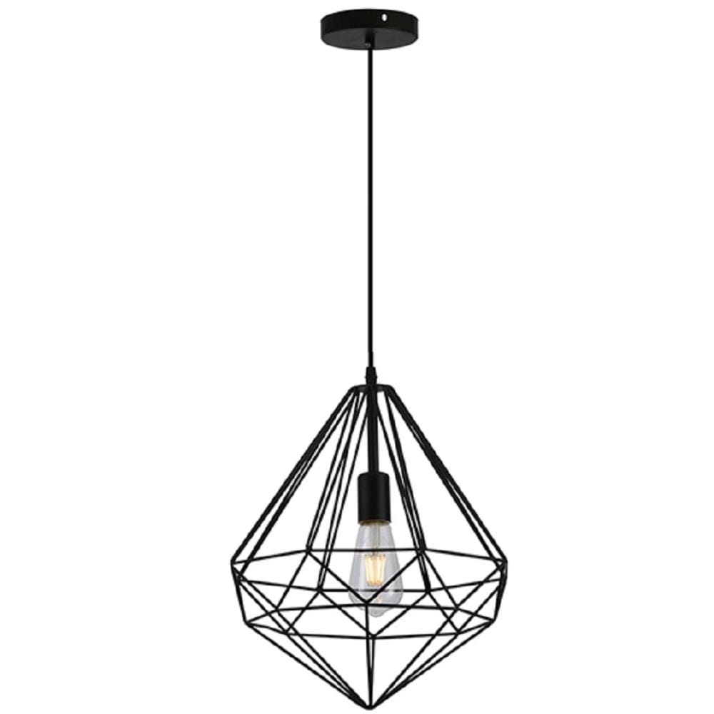 BRIGHT OBJECTIVES CHANDELIER 10279-1P BK 300MM STEEL BLACK