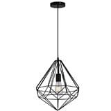 BRIGHT OBJECTIVES CHANDELIER 10279-1P BK 300MM STEEL BLACK