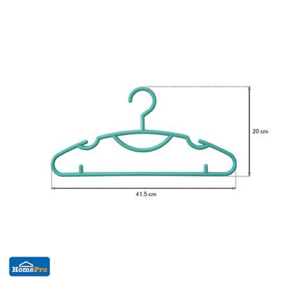 CLOTHES HANGER H-004 LT GREEN PLIM (1X6)