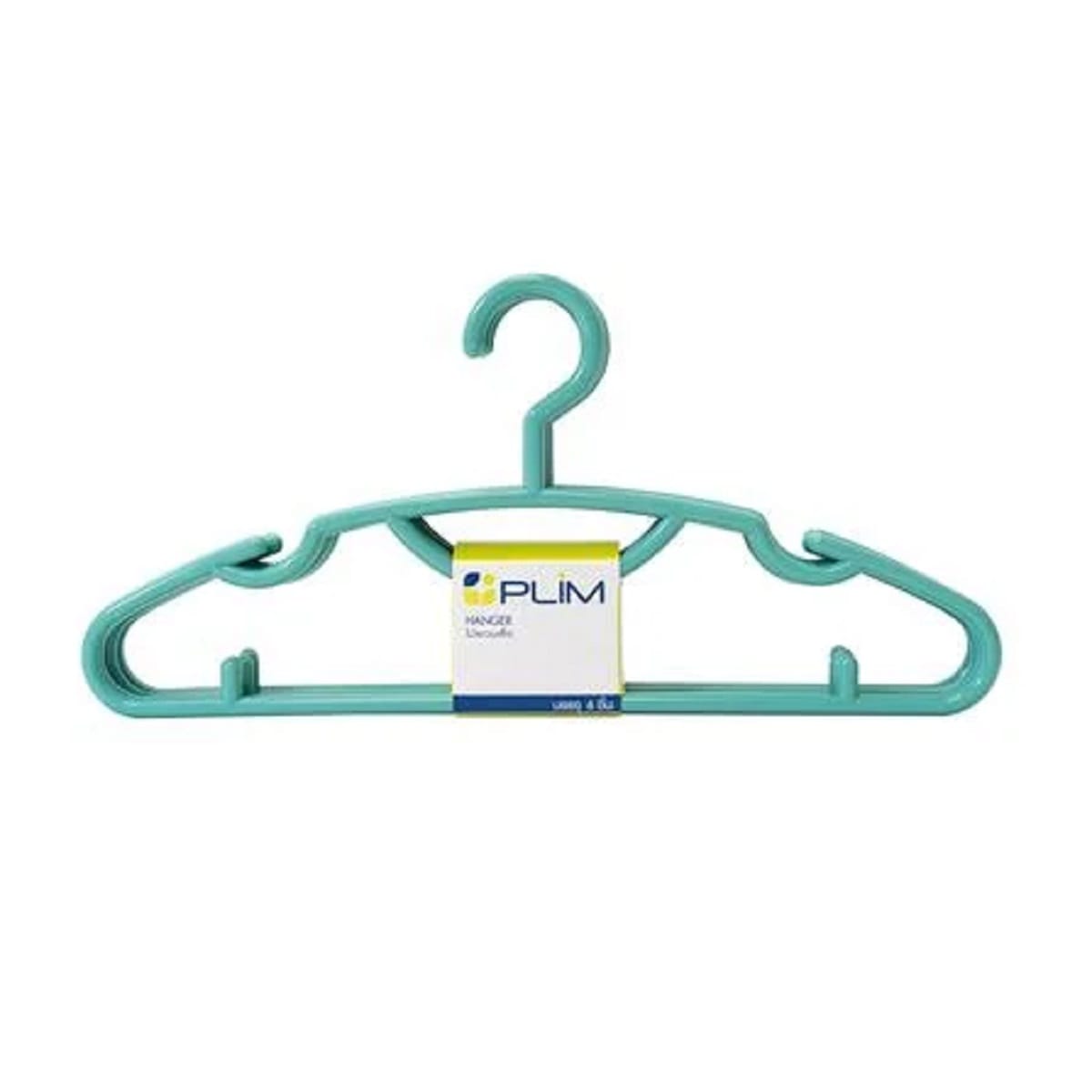 CLOTHES HANGER H-004 LT GREEN PLIM (1X6)