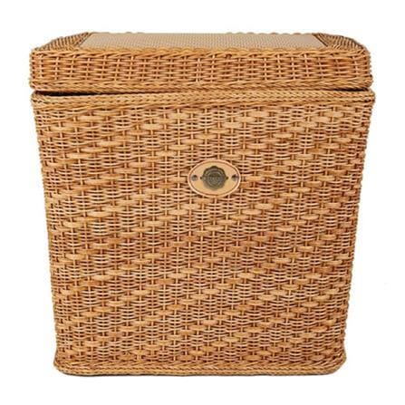 BASKET SQUARE+LID MONARCH 47CM NATURE BROWN