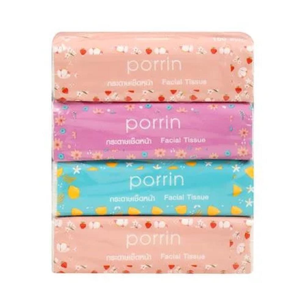 FACIAL TISSUE PORRIN SOFT PACK 4X150s