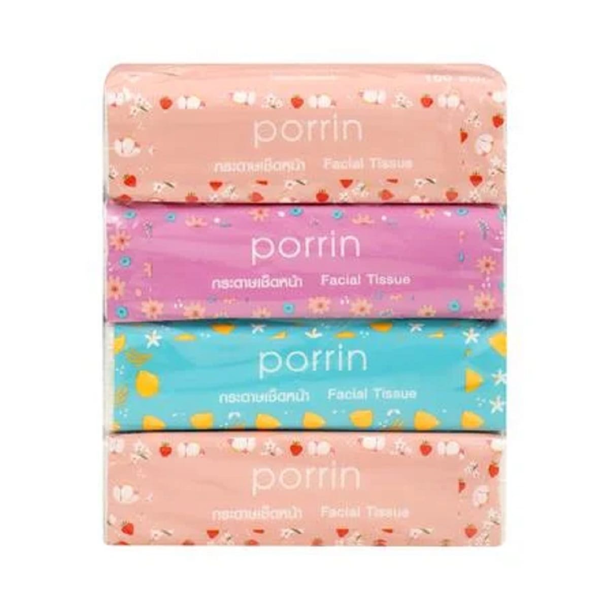 FACIAL TISSUE PORRIN SOFT PACK 4X150s