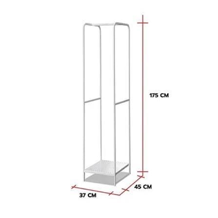 CLOTH RACK WITH 1 SHELF 37cm COCO WHITE