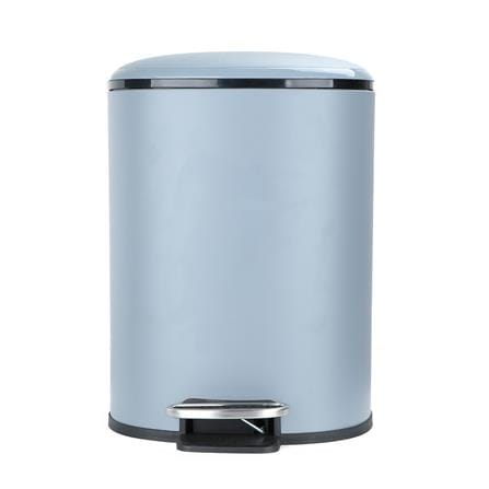 ROUND DUSTBIN ACCO MILD 5L GREY SOFT CLOSE