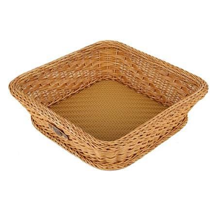 BASKET SQUARE MONARCH 30X30X10CM NATURE BROWN