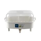 DISH DRAINER MICRONWAREWITH COVER WHITE 5597