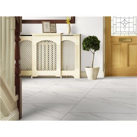 TARA FLOORTILE 60X60CM WHITE CALACATA 1.44M2