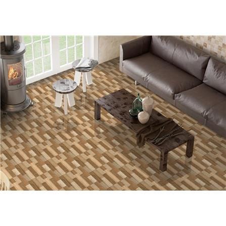 TARA FLOORTILE 60X60CM BROWN TEAK WOOD 1.44M2