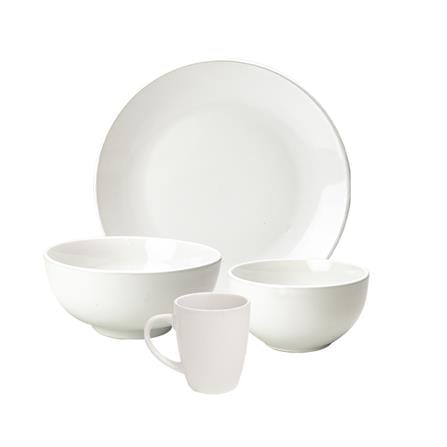 LITTLE HOMES STONEWARE DEEP PLATE 8.5 INCH - WHITE