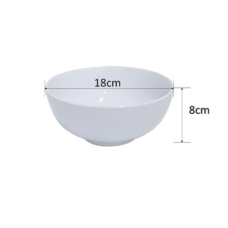 LITTLE HOMES STONEWARE BOWL 7 INCH - WHITE