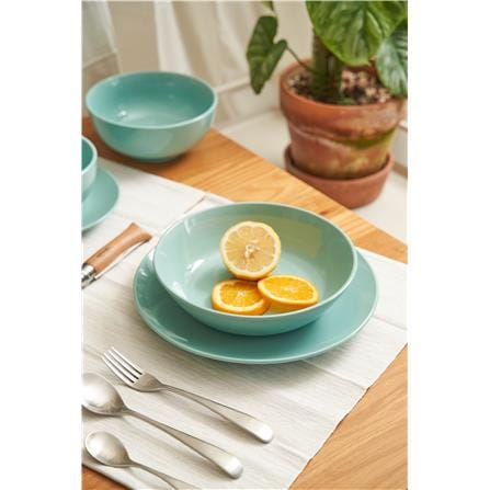 LITTLE HOMES STONEWARE DINNER PLATE 10.5 INCH - TURQUOISE