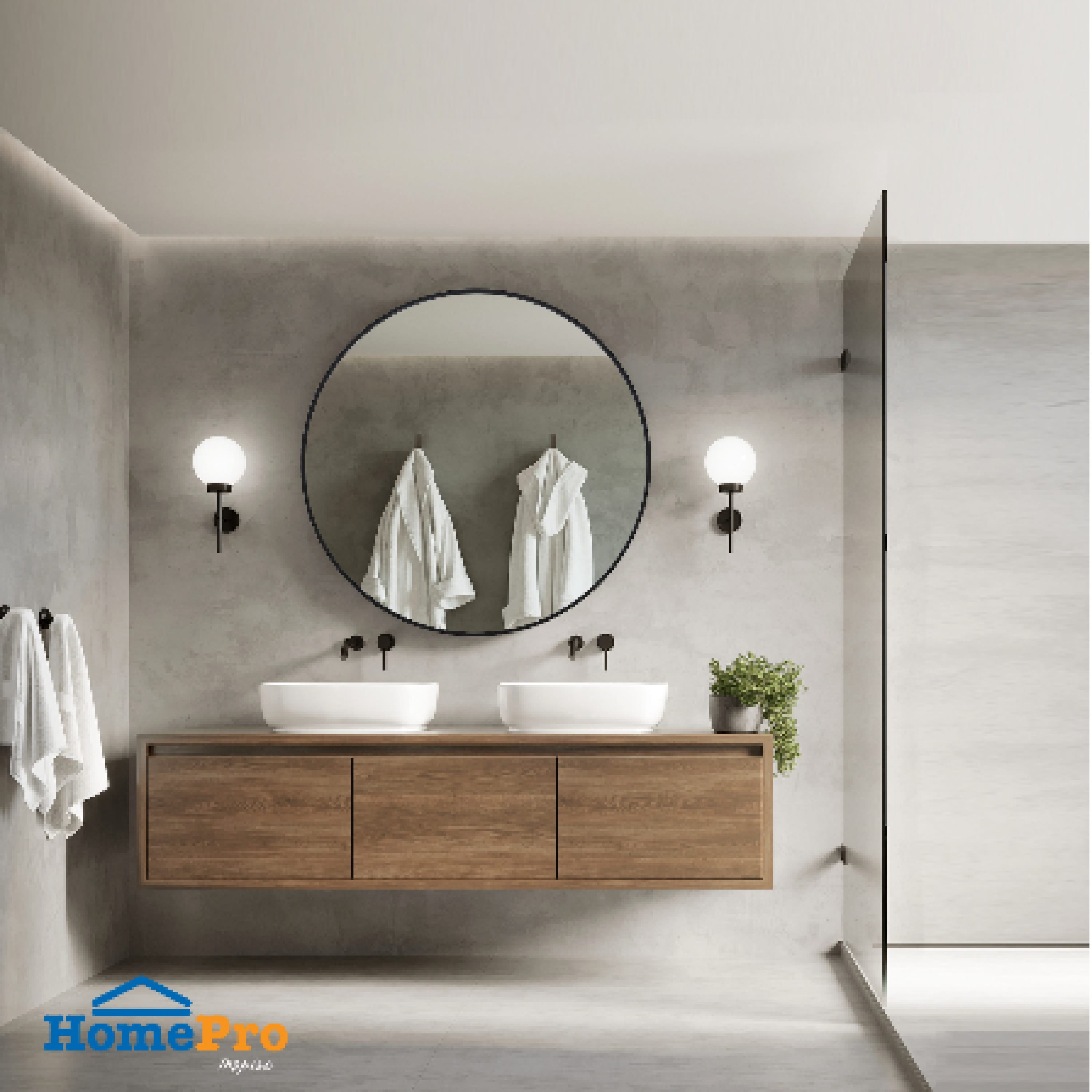 MOYA MIRROR AL058-RD MATTE BLACK 60x60CM