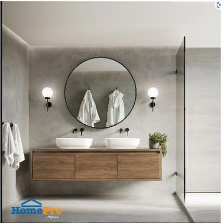 MOYA MIRROR AL058-RD MATTE BLACK 60x60CM