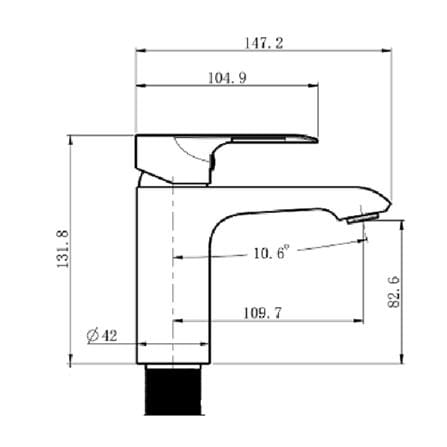 RASLAND BASIN FAUCET RA DB-90401B LOW BRASS