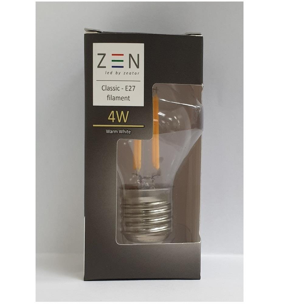 ZEN LED FILAMENT PINGPONG BULB 4W E27 WW ZLG45 ZEATAR