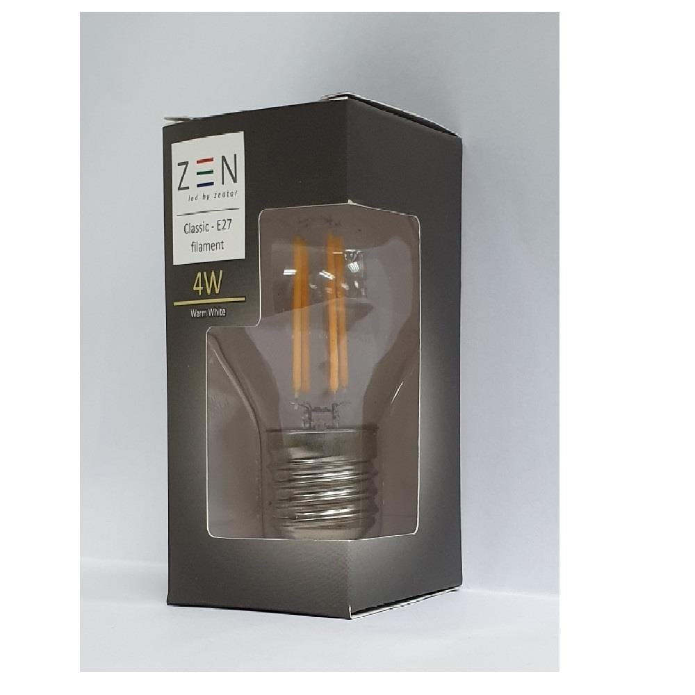 ZEN LED FILAMENT PINGPONG BULB 4W E27 WW ZLG45 ZEATAR