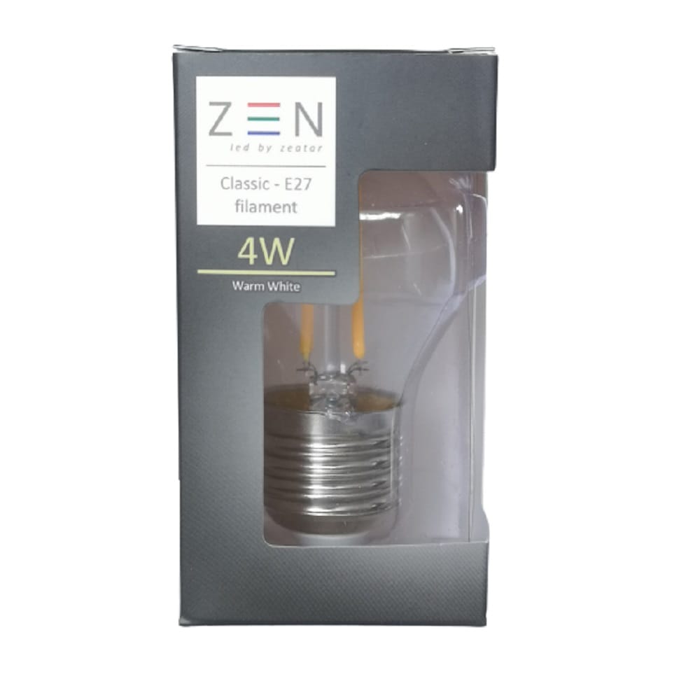 ZEN LED FILAMENT PINGPONG BULB 4W E27 WW ZLG45 ZEATAR