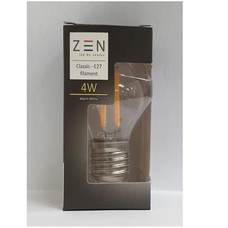 ZEN LED FILAMENT PINGPONG BULB 4W E27 WW ZLG45 ZEATAR