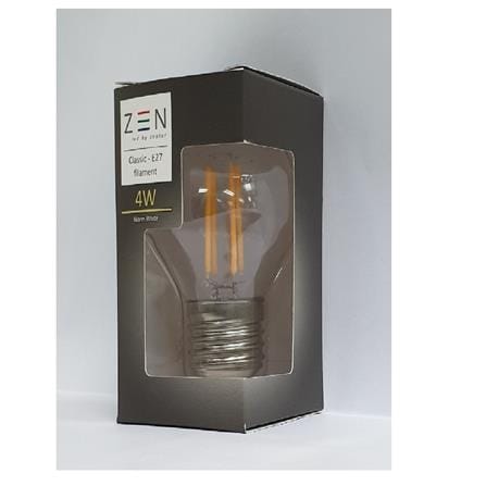 ZEN LED FILAMENT PINGPONG BULB 4W E27 WW ZLG45 ZEATAR